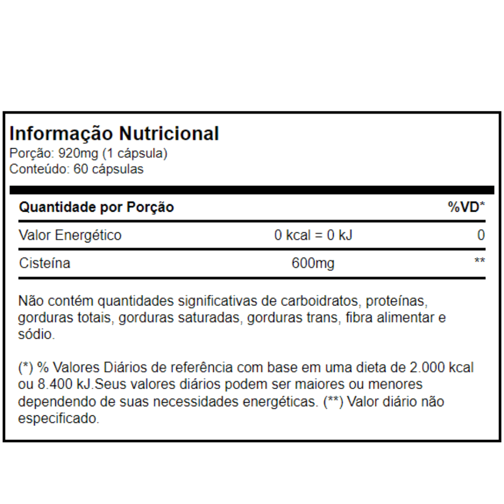 informação nutricional nac
